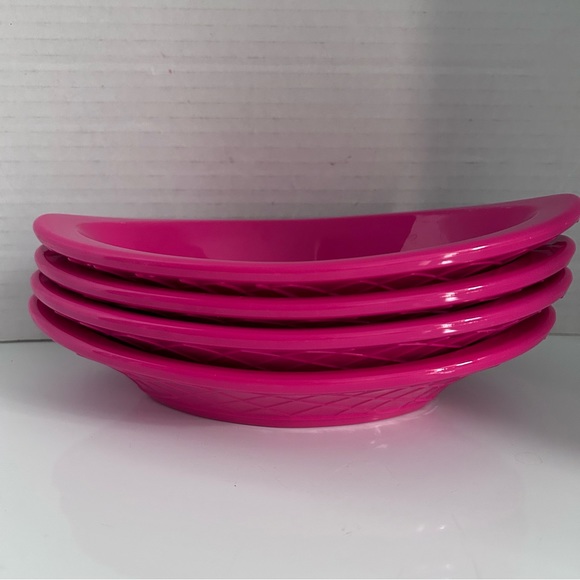 4 pcs pink Banana Split/Sundae/Dessert dish - Picture 2 of 5